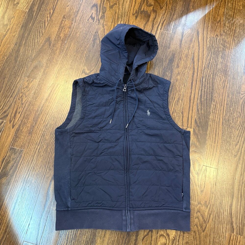 Polo Ralph Lauren, Navy Hooded Vest, Men's Size M, Fair
